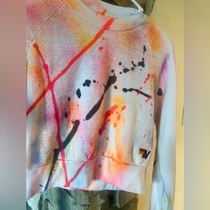 Aviator Nation Artist Collection Crop Pullover Long Sleeve